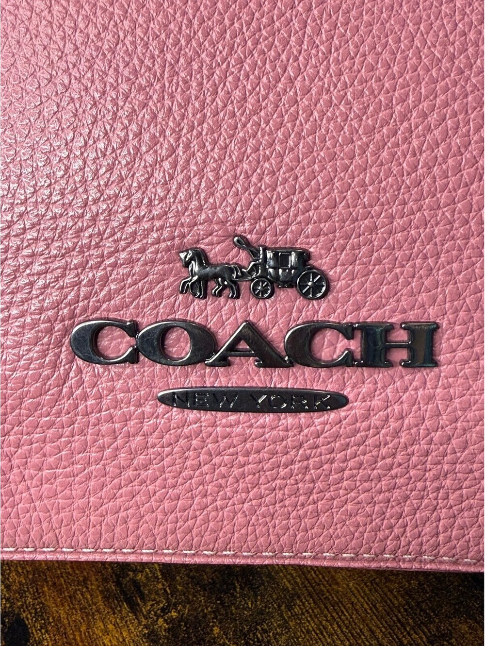 Coach Jes Hobo Handbag Rose Pink Pebble Leather with Floral Scarf Accent - Picture 7 of 14